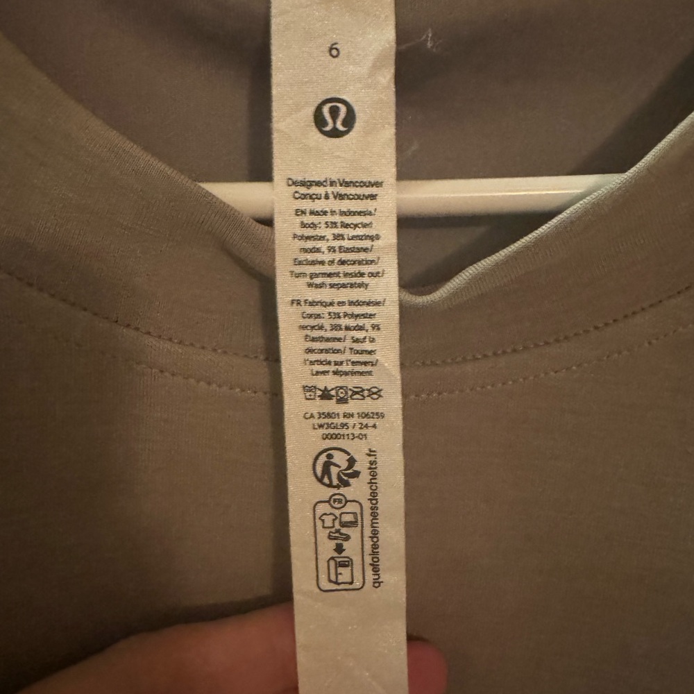 Lululemon Softstreme Perfectly Oversized
Cropped Crew Riverstone Size 6 - Picture 3 of 4